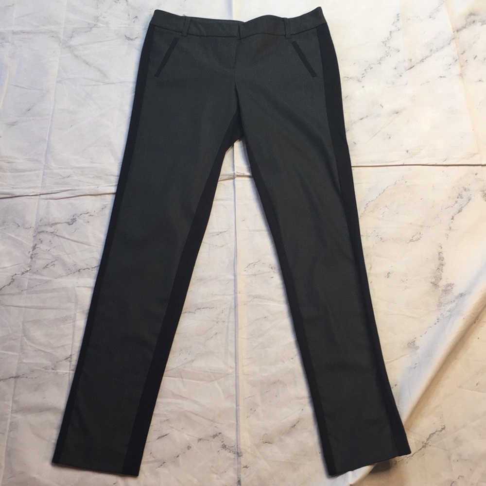 Bebe side stripe black straight leg pants